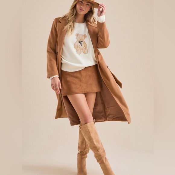 Celine Suede Skort Camel SZ L - Picture 1 of 10